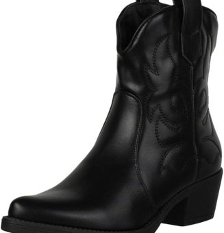 Damen Stiefeletten Cowboy Boots Chunkyrayan