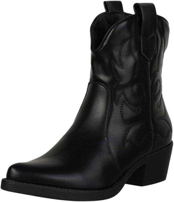 Damen Stiefeletten Cowboy Boots Chunkyrayan