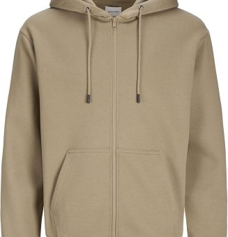 Herren Male Einfarbig Kapuzenjacke Sweatshirtjacke