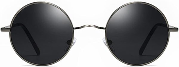 Sonnenbrille Herren Damen Polarisiert UV400, Runde Metall Rahme Klassische Retro Brille – Bild 2