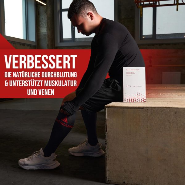 NEUMANN® Kompressionsstrümpfe Premium Jacquard - Für Kompression und Stabilität beim Laufen, Sport, Arbeiten & mehr - Mehr Leistung und schnellere Erholung (Gr. 43-46, 15-20mmHg) – Bild 4