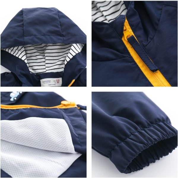 Baby Kapuzen Jackets, Jungen Langarm Winddicht Mantel Cartoon Aufdruck Jacken – Bild 6