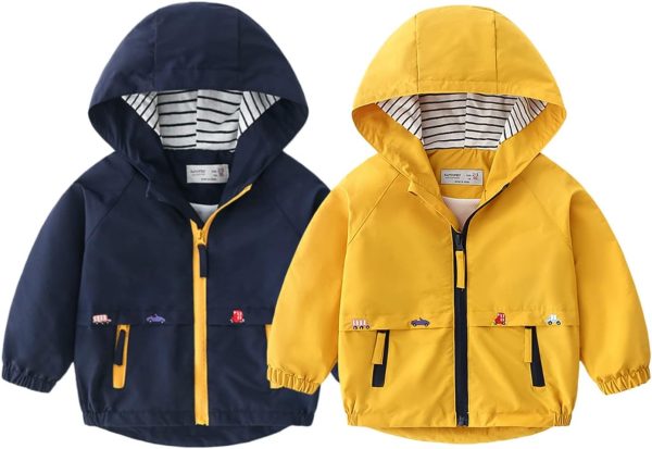 Baby Kapuzen Jackets, Jungen Langarm Winddicht Mantel Cartoon Aufdruck Jacken – Bild 7